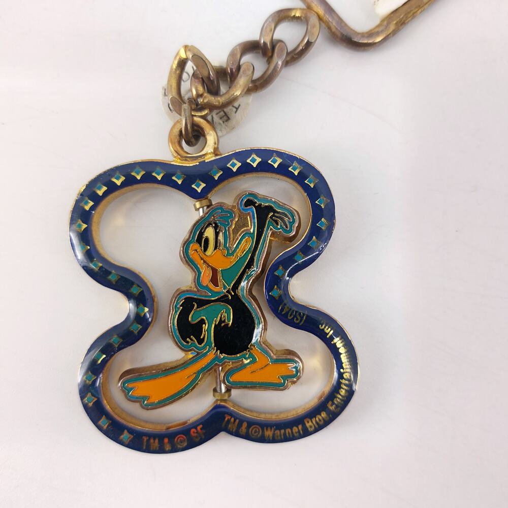 Daffy Duck Key Chain Cartoon Six Flags Spinner Warner Bros